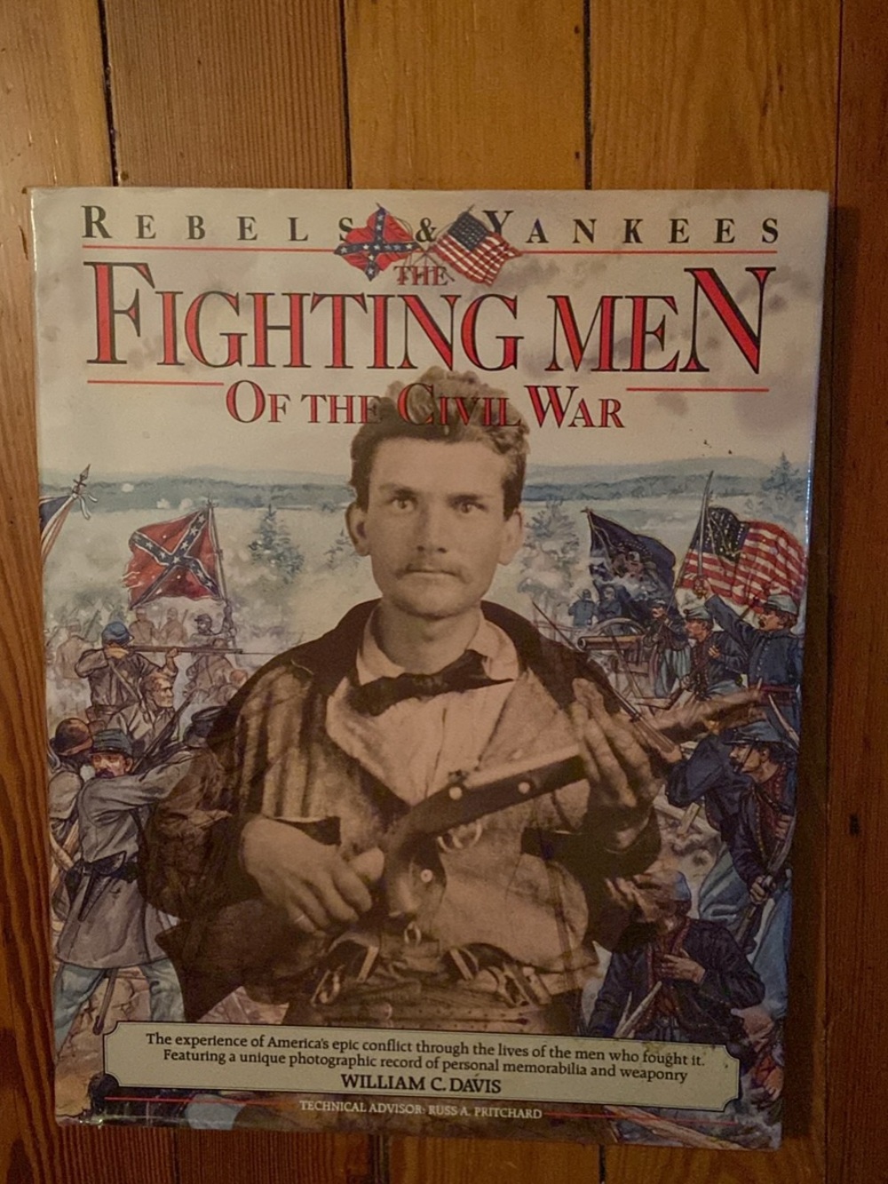 Civil War soldier soldiers Rebel & Yankee Coffee Table Book red white blue flag